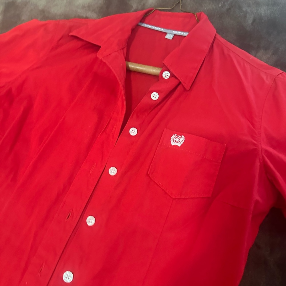 Cinch women’s Red Casual Button Down Shirt
